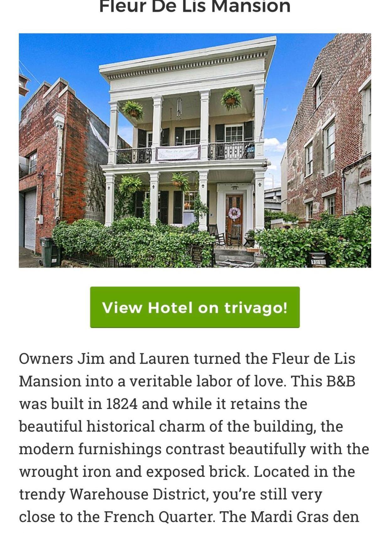Fleur De Lis Mansion Bed & Breakfast New Orleans Bagian luar foto